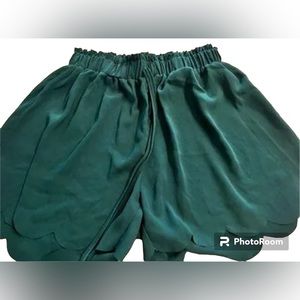 SHEIN Green Silky Formal Shorts Sz 1X